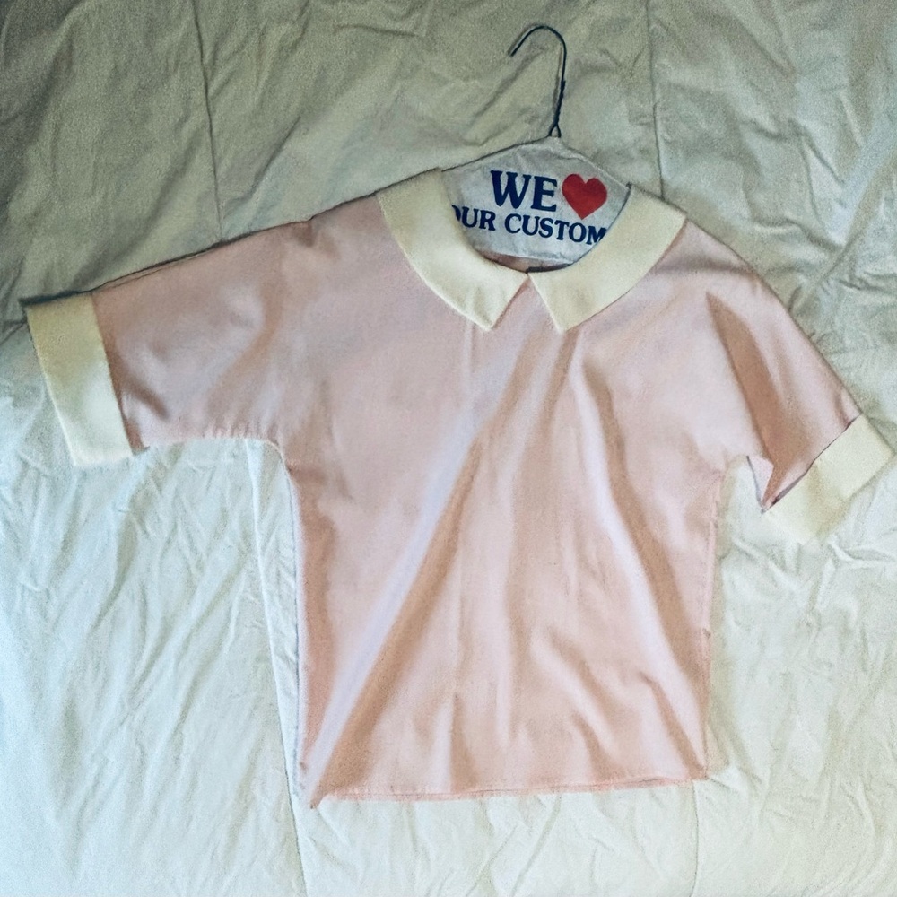 Vintage Preppy soft Pink Collared Shirt
